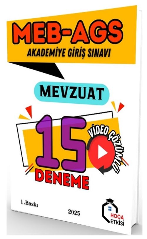 Hoca Etkisi MEB-AGS Mevzuat 15 Deneme Çözümlü - Recep Özceylan Hoca Etkisi Yayınları
