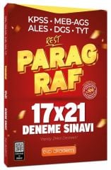 EVP Akademi KPSS MEB-AGS ALES DGS TYT Paragraf REST 17x21 Deneme Çözümlü EVP Akademi