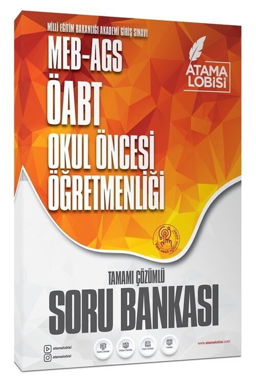 Atama Lobisi ÖABT MEB-AGS Okul Öncesi Öğretmenliği Soru Bankası Çözümlü Atama Lobisi Yayınları - İADESİZ