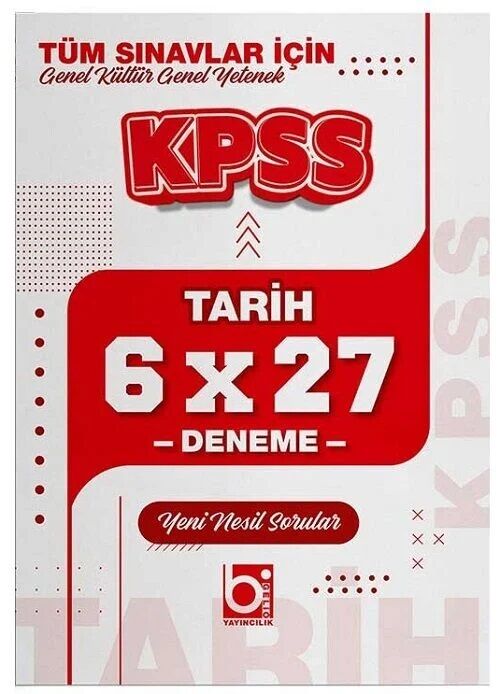 Bigelio KPSS Tarih 6x27 Deneme Bigelio Yayıncılık