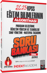 İndeks Akademi 2025 KPSS Eğitim Bilimlerinin Algortiması Öğretim Yöntem Teknikleri, Program Geliştirme Soru Bankası Çözümlü - Zeynep Salman İçli İndeks Akademi Yayıncılık
