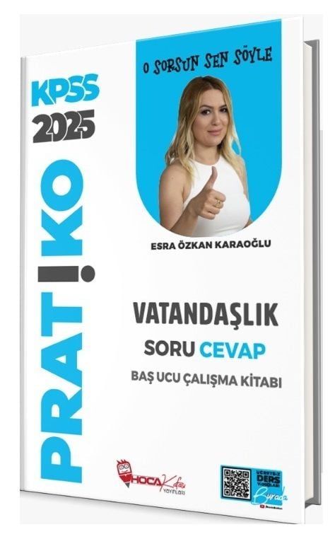 Hoca Kafası 2025 KPSS Vatandaşlık Pratiko Soru Cevap Çalışma Kitabı - Esra Özkan Karaoğlu Hoca Kafası Yayınları