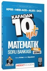 İndeks Akademi KPSS MEB-AGS ALES DGS Matematik Kafadan 10 Net Soru Bankası Çözümlü - Metin Şimşek İndeks Akademi Yayıncılık