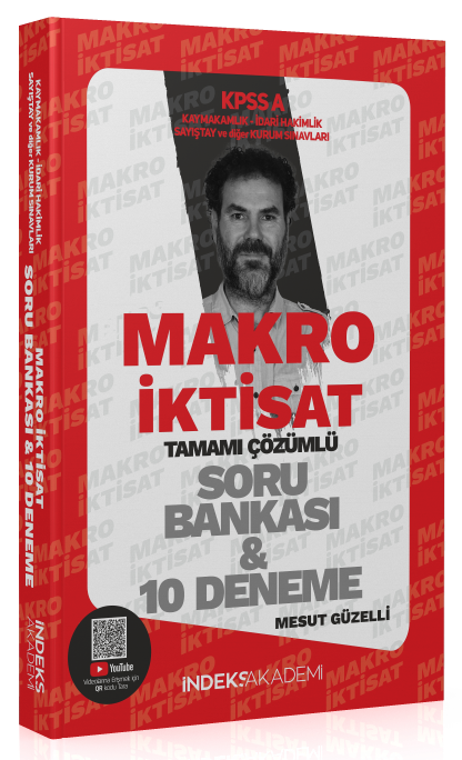 İndeks Akademi KPSS A Grubu Makro İktisat Soru Bankası ve 10 Deneme Çözümlü - Mesut Güzelli İndeks Akademi Yayıncılık