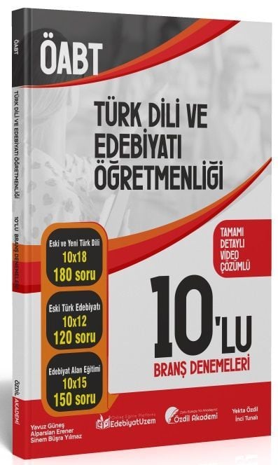Özdil Akademi ÖABT Türk Dili ve Edebiyatı 10 Deneme Çözümlü - Yekta Özdil Özdil Akademi - İADESİZ