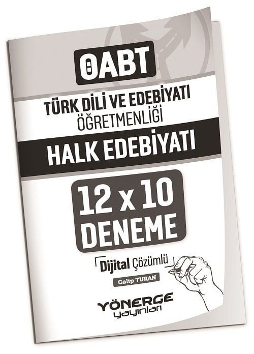 Yönerge ÖABT Türk Dili ve Edebiyatı Öğretmenliği Halk Edebiyatı 12x10 Deneme Çözümlü - Galip Turan Yönerge Yayınları - İADESİZ