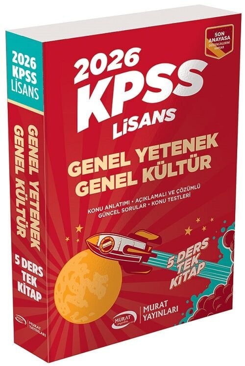 Murat 2026 KPSS Lisans Genel Yetenek Genel Kültür Konu Anlatımlı Tek Kİtap Murat Yayınları