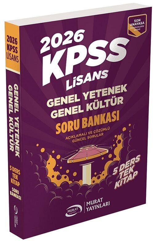 Murat 2026 KPSS Lisans Genel Yetenek Genel Kültür Soru Bankası Tek Kitap Çözümlü Tek Kİtap Murat Yayınları