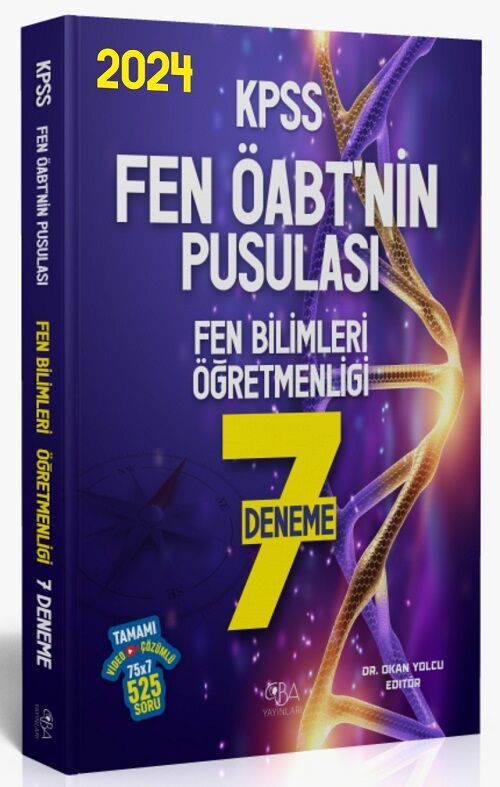 CBA Yayınları 2024 ÖABT Fen Bilimlerinin Pusulası 7 Deneme Video Çözümlü - Okan Yolcu CBA Yayınları - İADESİZ