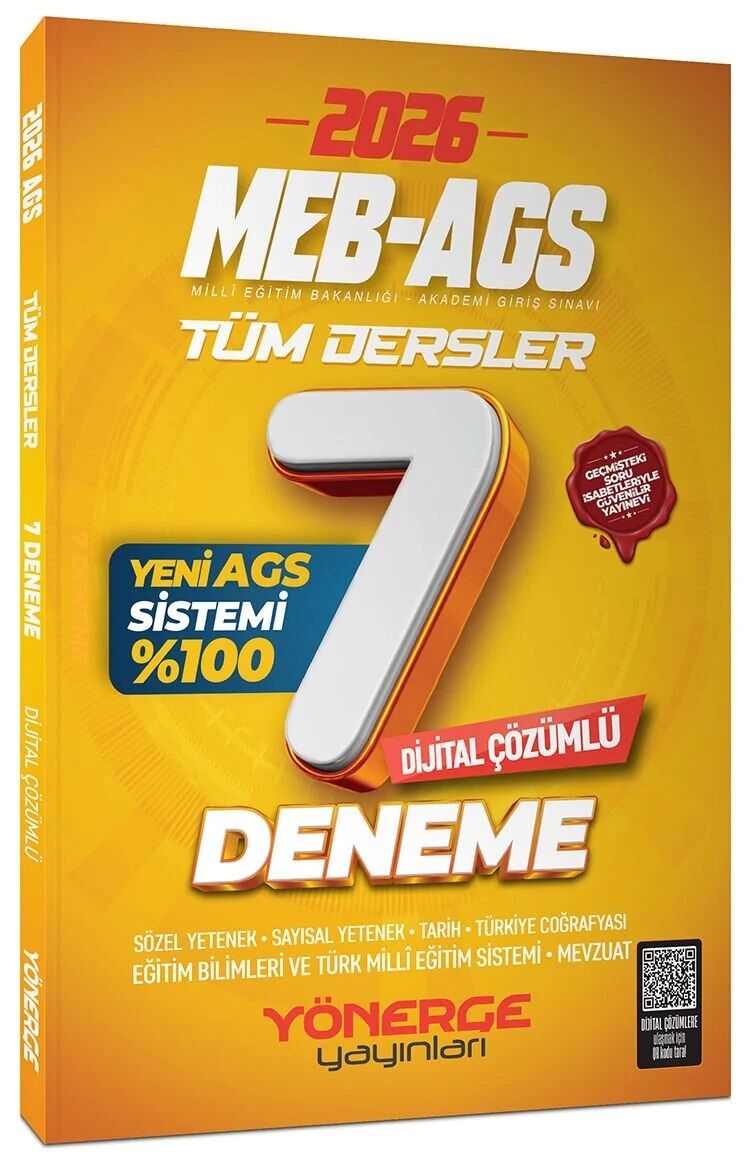 Yönerge 2026 MEB-AGS Tüm Dersler 7 Deneme Çözümlü Yönerge Yayınları