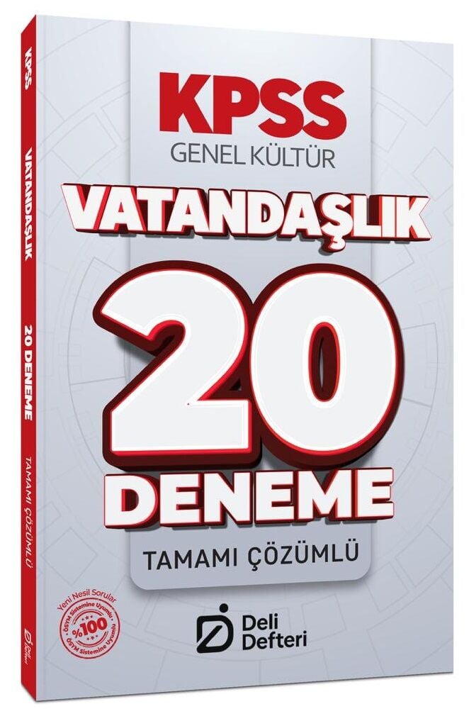 Deli Defteri KPSS Vatandaşlık 20 Deneme Çözümlü Deli Defteri Yayınları