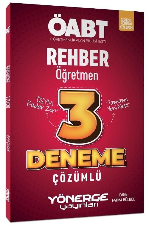 Yönerge ÖABT Rehber Öğretmen 3 Deneme Çözümlü - Fatma Bülbül Yönerge Yayınları - İADESİZ