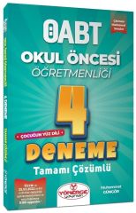 Yönerge ÖABT Okul Öncesi Çocuğun Yüz Dili 4 Deneme Çözümlü - Muhammet Güngör Yönerge Yayınları - İADESİZ