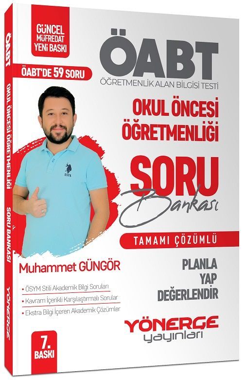 Yönerge ÖABT Okul Öncesi Öğretmenliği Planla-Yap-Değerlendir Soru Bankası Çözümlü - Muhammet Güngör Yönerge Yayınları - İADESİZ