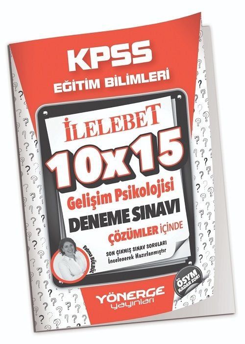 Yönerge KPSS Eğitim Bilimleri Gelişim Psikolojisi 10x15 Deneme Çözümlü Yönerge Yayınları