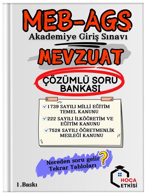 Hoca Etkisi MEB-AGS Mevzuat Soru Bankası Çözümlü - Recep Özceylan Hoca Etkisi Yayınları