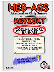 Hoca Etkisi MEB-AGS Mevzuat Soru Bankası Çözümlü - Recep Özceylan Hoca Etkisi Yayınları